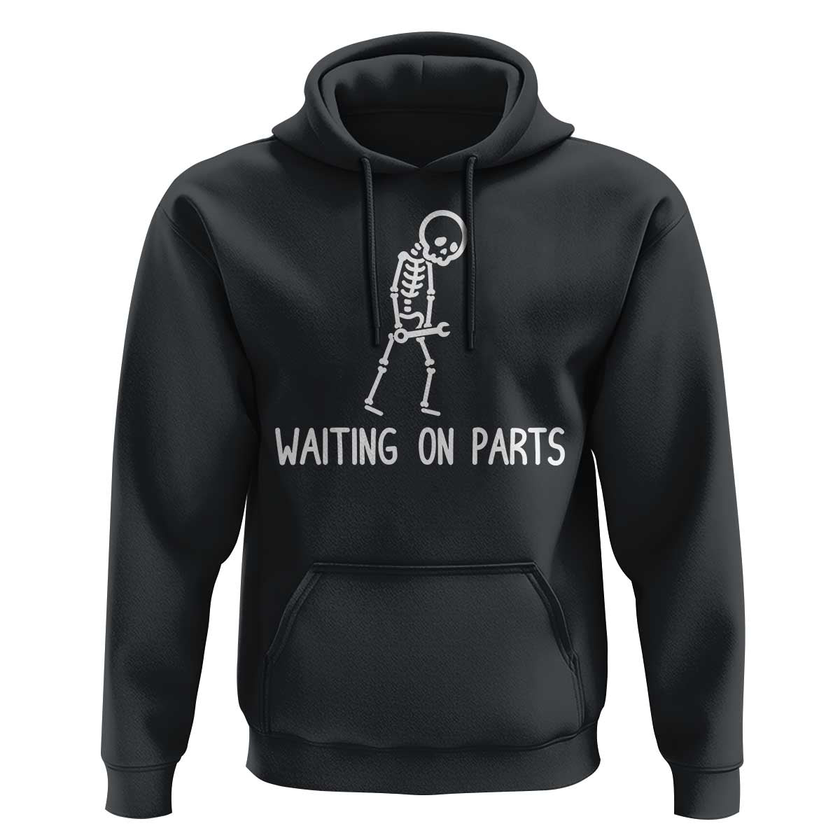 Waiting on Parts Mechanic Skeleton Hoodie Garage Car Guy Auto Repair Life