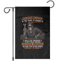 Mechanic Skeleton Garden Flag Curious Enough to Take It Apart Car Auto Repair Garage