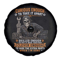 Mechanic Skeleton Spare Tire Cover Curious Enough to Take It Apart Car Auto Repair Garage