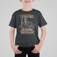 Mechanic Skeleton T Shirt For Kid Curious Enough to Take It Apart Car Auto Repair Garage