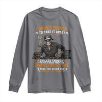 Mechanic Skeleton Long Sleeve Shirt Curious Enough to Take It Apart Car Auto Repair Garage