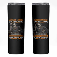 Mechanic Skeleton Skinny Tumbler Curious Enough to Take It Apart Car Auto Repair Garage
