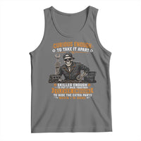 Mechanic Skeleton Tank Top Curious Enough to Take It Apart Car Auto Repair Garage