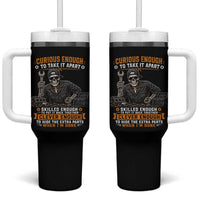 Mechanic Skeleton Tumbler With Handle Curious Enough to Take It Apart Car Auto Repair Garage