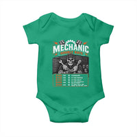 Mechanic Skeleton Baby Onesie Funny Hourly Rate Auto Car Garage Labor Rates