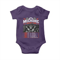 Mechanic Skeleton Baby Onesie Funny Hourly Rate Auto Car Garage Labor Rates