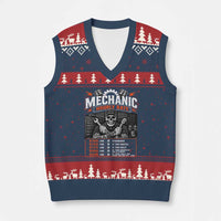 Mechanic Skeleton V-Neck Knit Sweater Vest Funny Hourly Rate Auto Car Garage Labor Rates