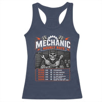 Mechanic Skeleton Racerback Tank Top Funny Hourly Rate Auto Car Garage Labor Rates
