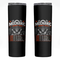 Mechanic Skeleton Skinny Tumbler Funny Hourly Rate Auto Car Garage Labor Rates