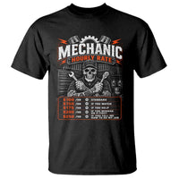 Mechanic Skeleton T Shirt Funny Hourly Rate Auto Car Garage Labor Rates