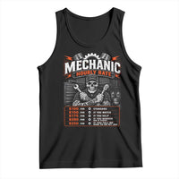Mechanic Skeleton Tank Top Funny Hourly Rate Auto Car Garage Labor Rates
