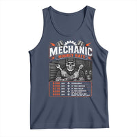Mechanic Skeleton Tank Top Funny Hourly Rate Auto Car Garage Labor Rates