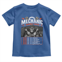 Mechanic Skeleton Toddler T Shirt Funny Hourly Rate Auto Car Garage Labor Rates