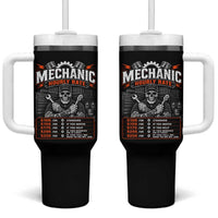 Mechanic Skeleton Tumbler With Handle Funny Hourly Rate Auto Car Garage Labor Rates