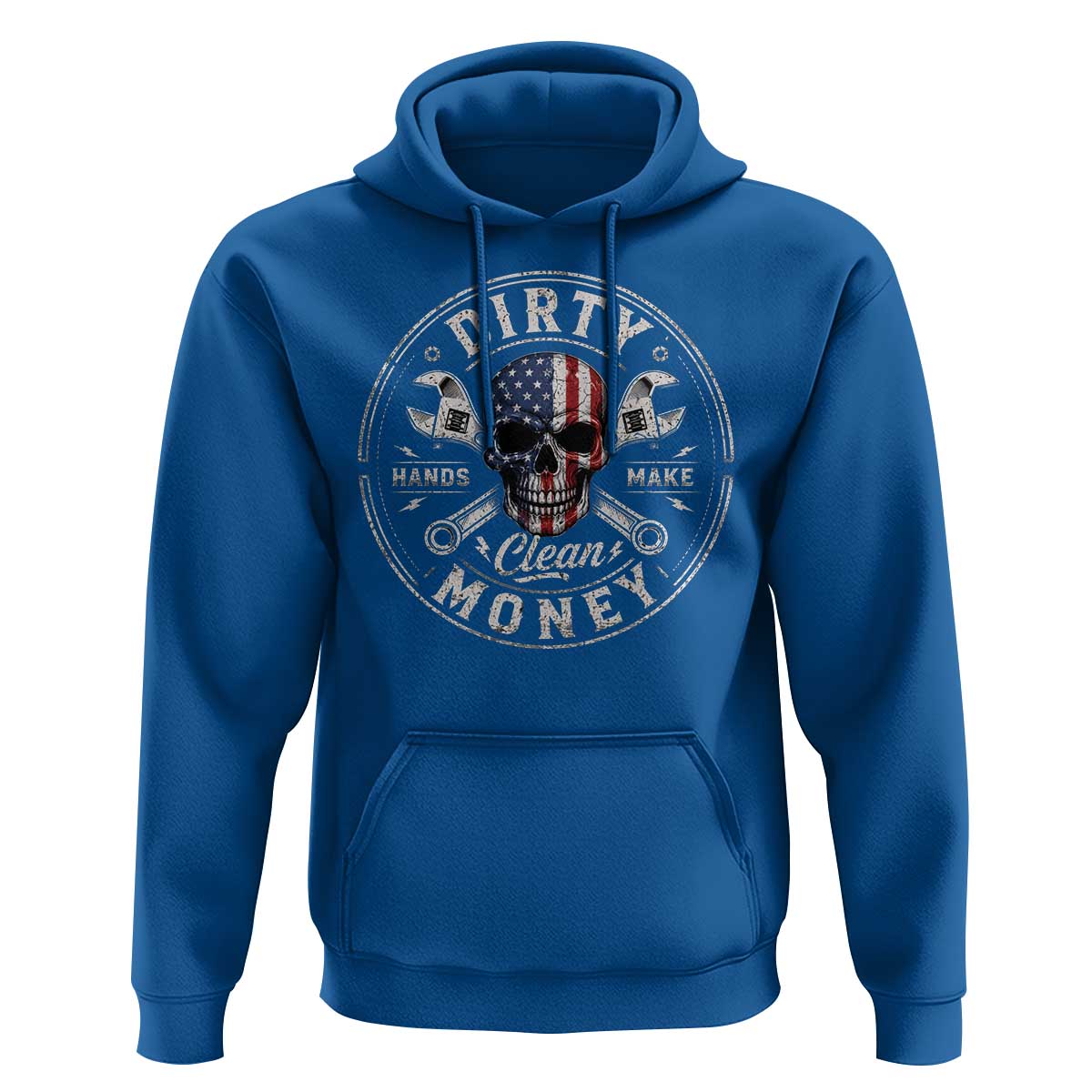 Mechanic Skeleton Hoodie My Hands May Be Dirty But My Money is Clean Auto Repair Garage