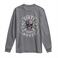 Mechanic Skeleton Long Sleeve Shirt My Hands May Be Dirty But My Money is Clean Auto Repair Garage