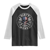 Mechanic Skeleton Raglan Shirt My Hands May Be Dirty But My Money is Clean Auto Repair Garage