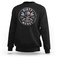 Mechanic Skeleton Sweatshirt My Hands May Be Dirty But My Money is Clean Auto Repair Garage