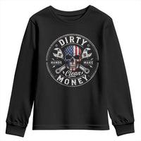 Mechanic Skeleton Youth Sweatshirt My Hands May Be Dirty But My Money is Clean Auto Repair Garage