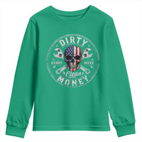 Mechanic Skeleton Youth Sweatshirt My Hands May Be Dirty But My Money is Clean Auto Repair Garage