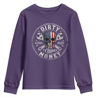 Mechanic Skeleton Youth Sweatshirt My Hands May Be Dirty But My Money is Clean Auto Repair Garage