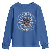 Mechanic Skeleton Youth Sweatshirt My Hands May Be Dirty But My Money is Clean Auto Repair Garage