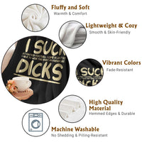 I Suck At Fantasy Football Throw Blanket Funny My Friends Are Draft Party Commish FFL - Wonder Print Shop