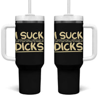 I Suck At Fantasy Football Tumbler With Handle Funny My Friends Are Draft Party Commish FFL - Wonder Print Shop