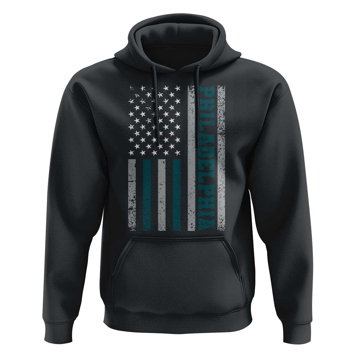 Philadelphia Hoodie Retro American Flag Philly Fan - Wonder Print Shop