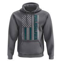 Philadelphia Hoodie Retro American Flag Philly Fan - Wonder Print Shop