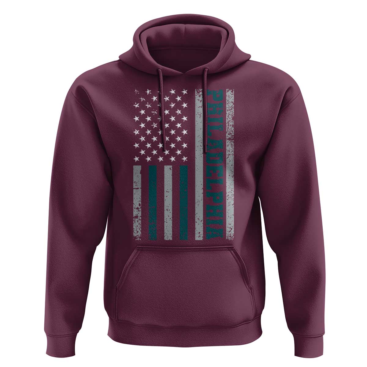 Philadelphia Hoodie Retro American Flag Philly Fan - Wonder Print Shop