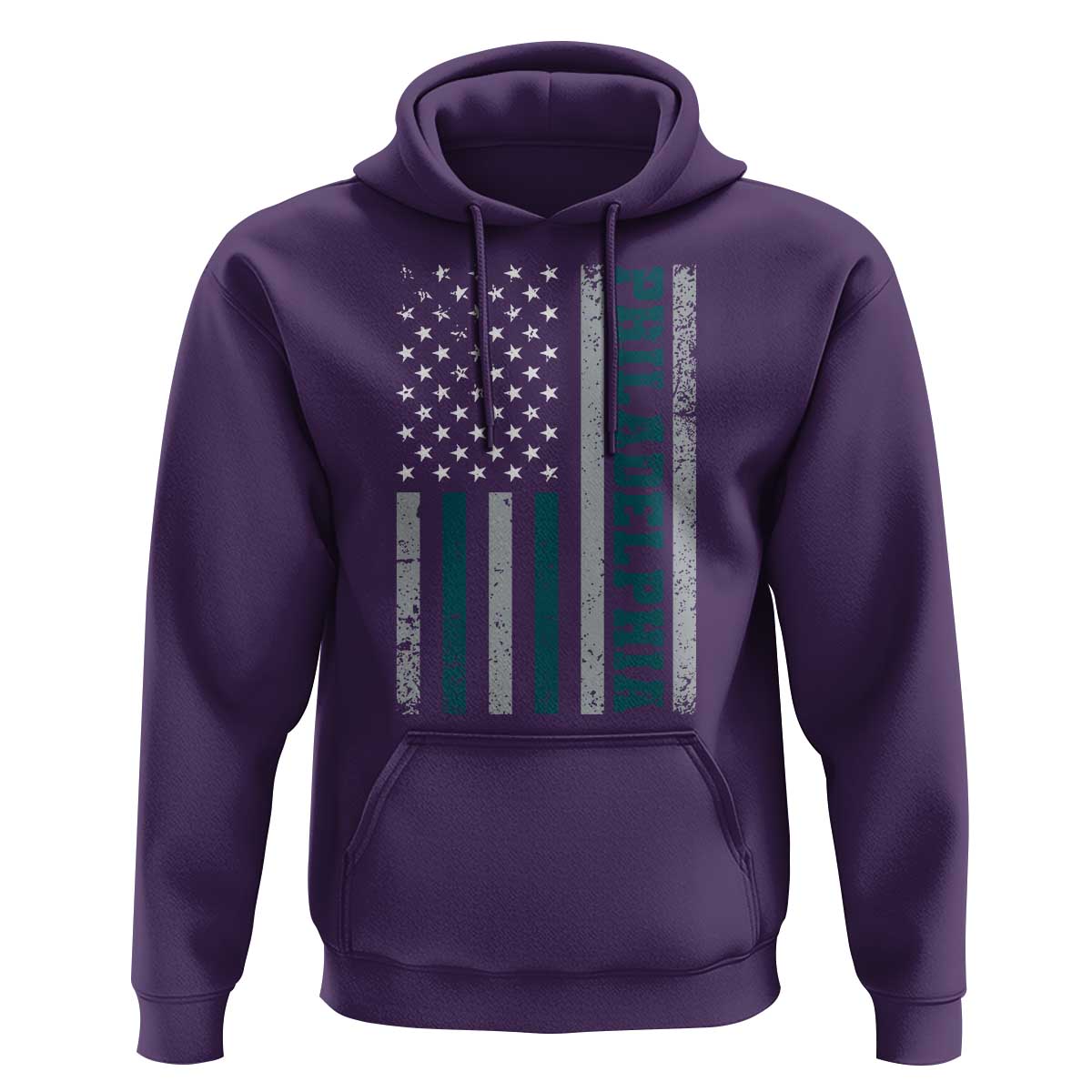 Philadelphia Hoodie Retro American Flag Philly Fan - Wonder Print Shop