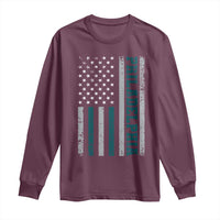 Philadelphia Long Sleeve Shirt Retro American Flag Philly Fan - Wonder Print Shop