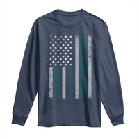 Philadelphia Long Sleeve Shirt Retro American Flag Philly Fan - Wonder Print Shop