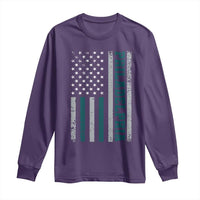 Philadelphia Long Sleeve Shirt Retro American Flag Philly Fan - Wonder Print Shop