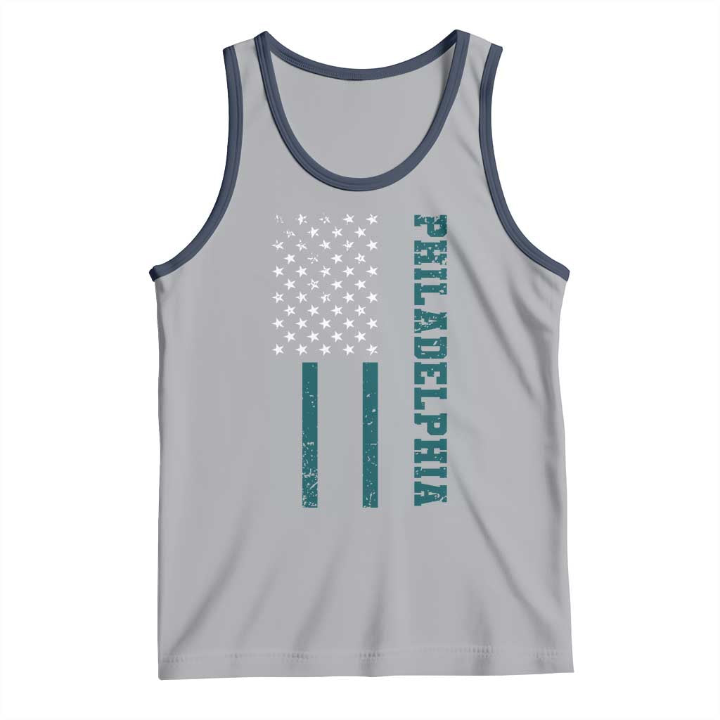 Philadelphia Tank Top Retro American Flag Philly Fan - Wonder Print Shop