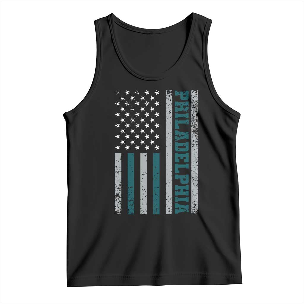 Philadelphia Tank Top Retro American Flag Philly Fan - Wonder Print Shop