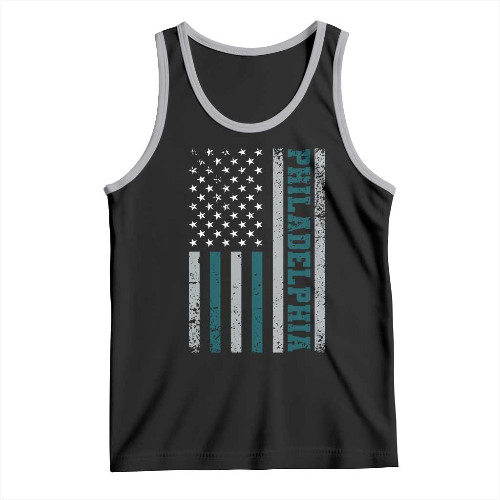 Philadelphia Tank Top Retro American Flag Philly Fan - Wonder Print Shop