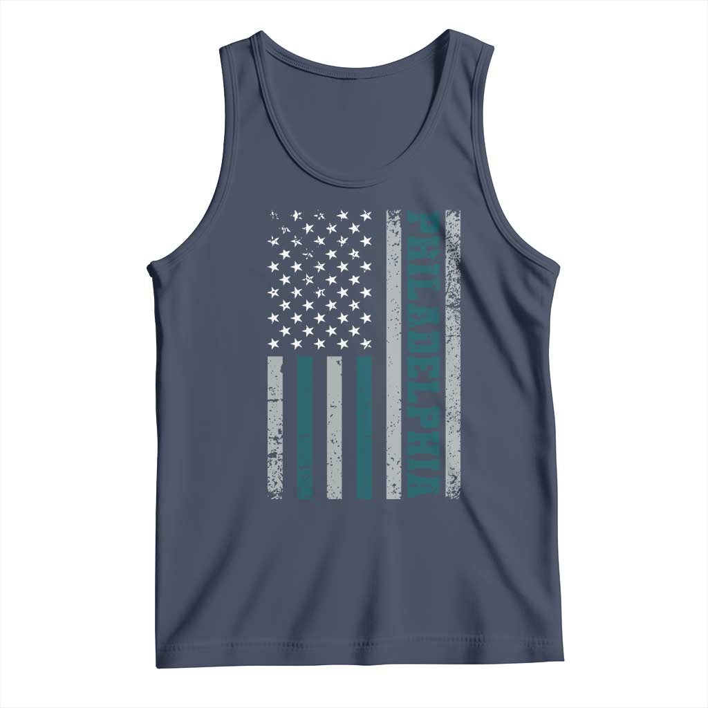 Philadelphia Tank Top Retro American Flag Philly Fan - Wonder Print Shop