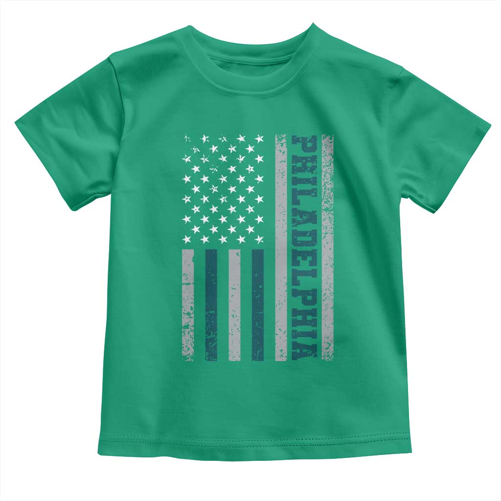 Philadelphia Toddler T Shirt Retro American Flag Philly Fan - Wonder Print Shop