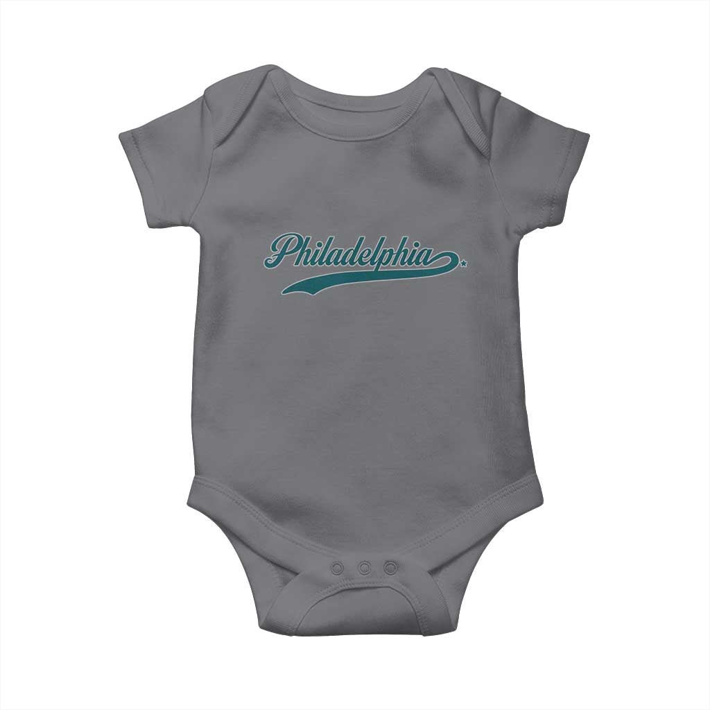 Philadelphia Baby Onesie Mascot Vintage Sports Name - Wonder Print Shop