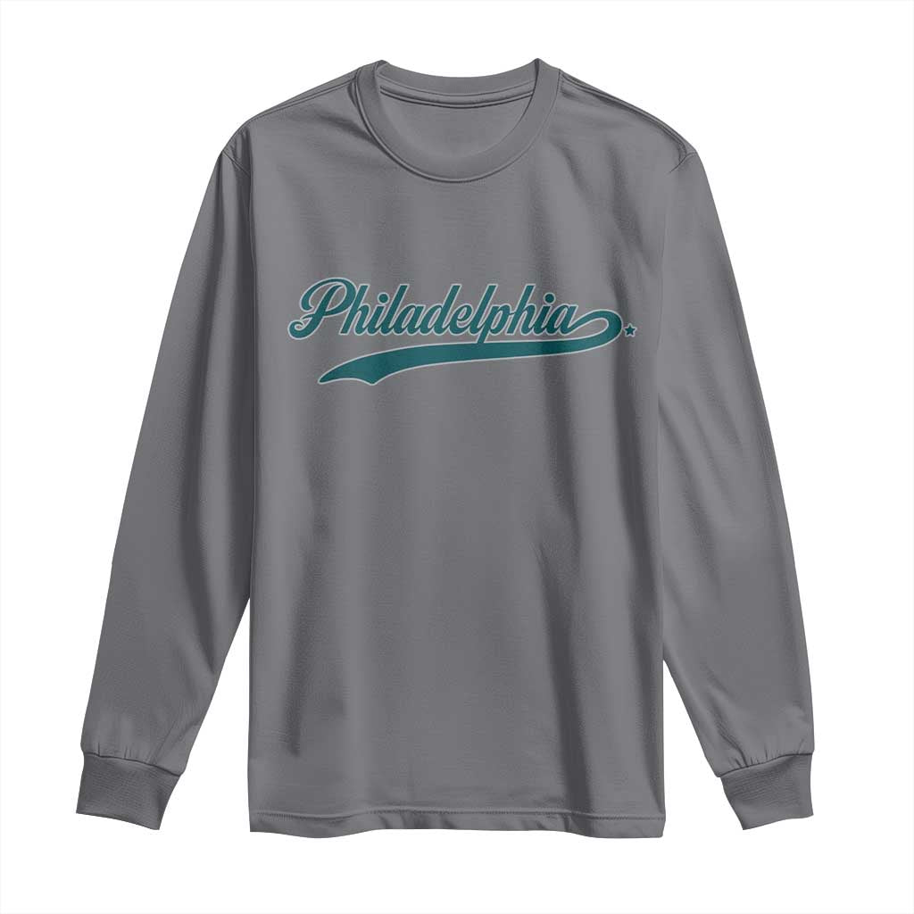 Philadelphia Long Sleeve Shirt Mascot Vintage Sports Name - Wonder Print Shop