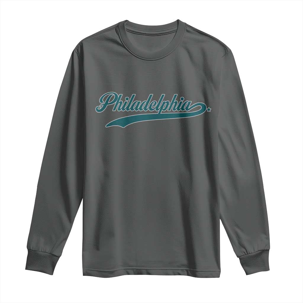 Philadelphia Long Sleeve Shirt Mascot Vintage Sports Name - Wonder Print Shop