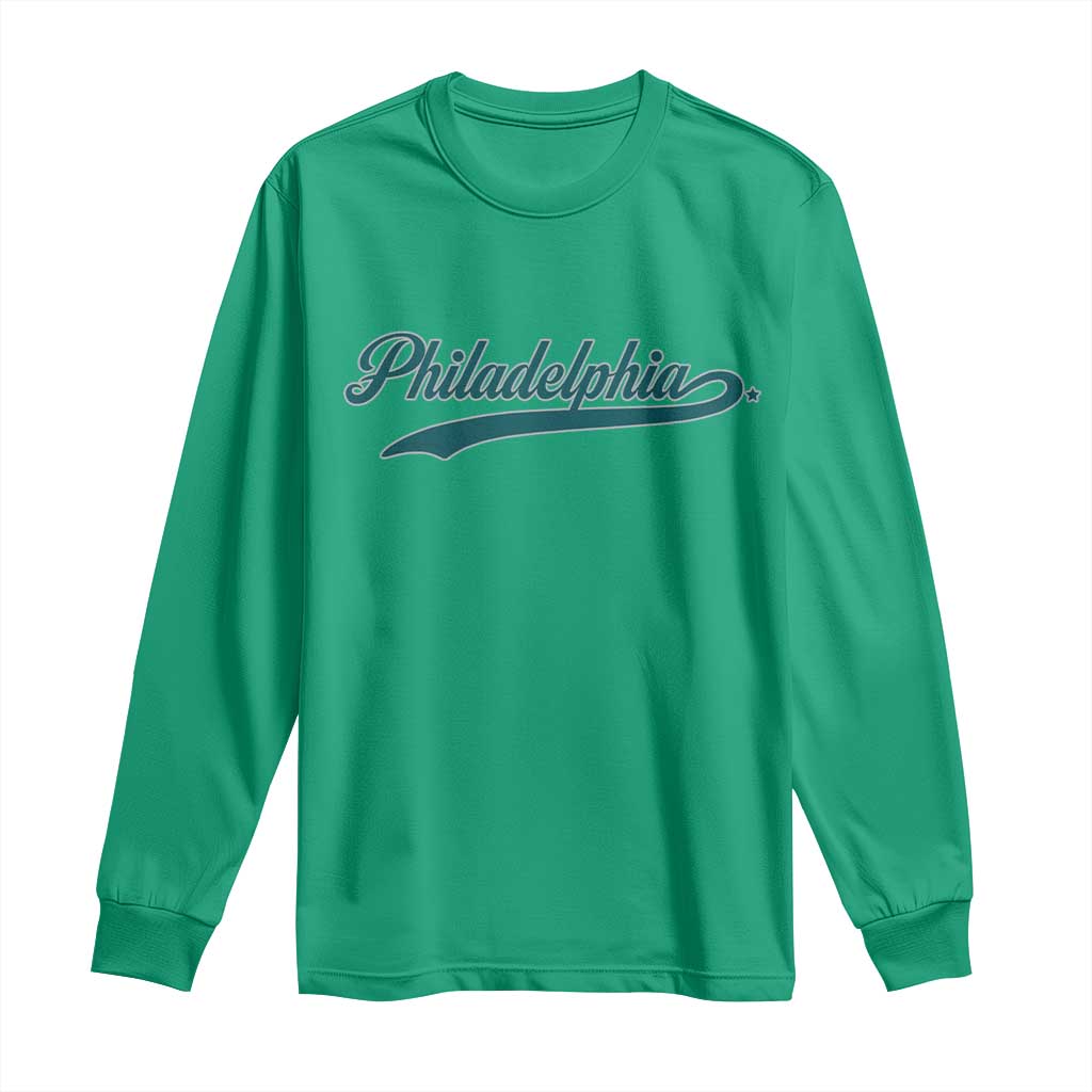Philadelphia Long Sleeve Shirt Mascot Vintage Sports Name - Wonder Print Shop