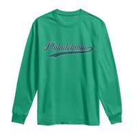 Philadelphia Long Sleeve Shirt Mascot Vintage Sports Name - Wonder Print Shop