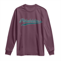 Philadelphia Long Sleeve Shirt Mascot Vintage Sports Name - Wonder Print Shop