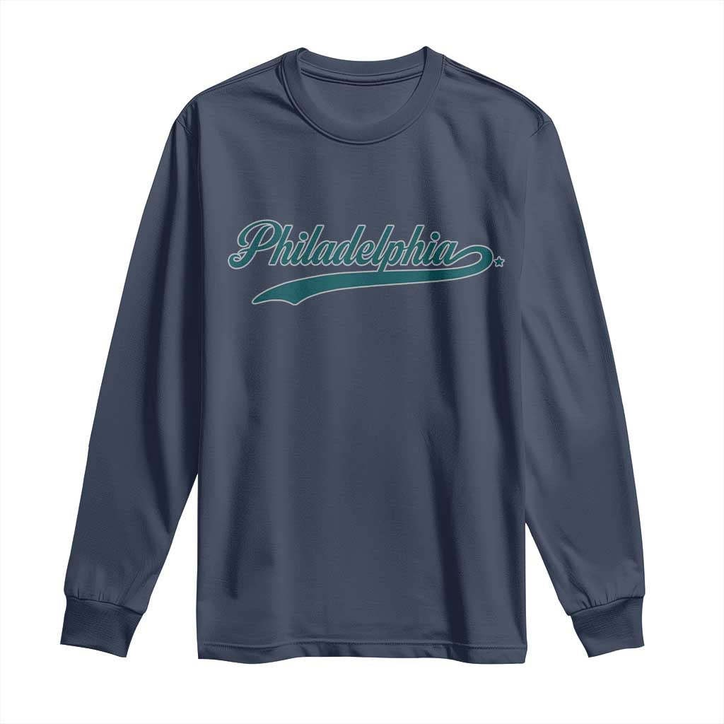 Philadelphia Long Sleeve Shirt Mascot Vintage Sports Name - Wonder Print Shop