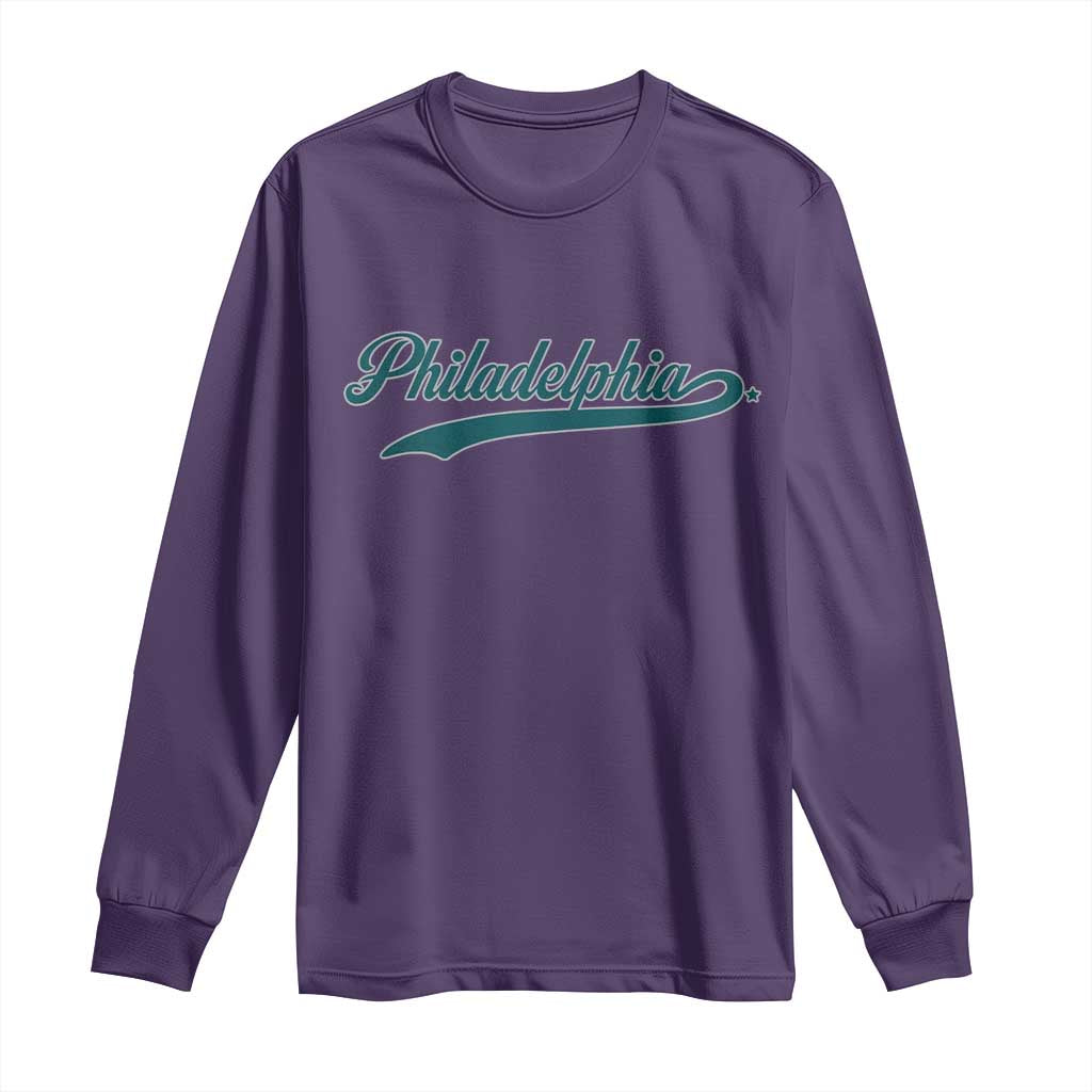 Philadelphia Long Sleeve Shirt Mascot Vintage Sports Name - Wonder Print Shop
