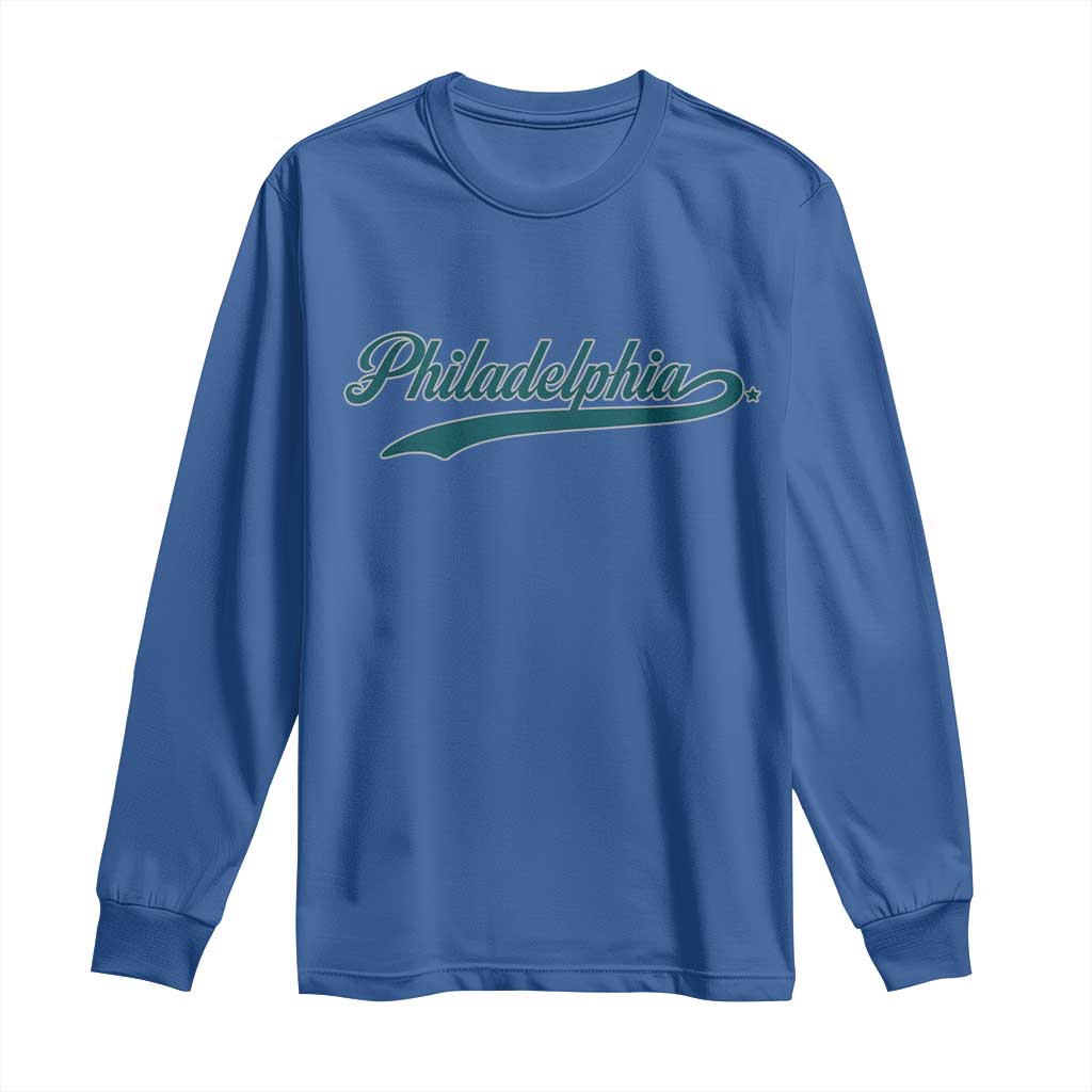 Philadelphia Long Sleeve Shirt Mascot Vintage Sports Name - Wonder Print Shop