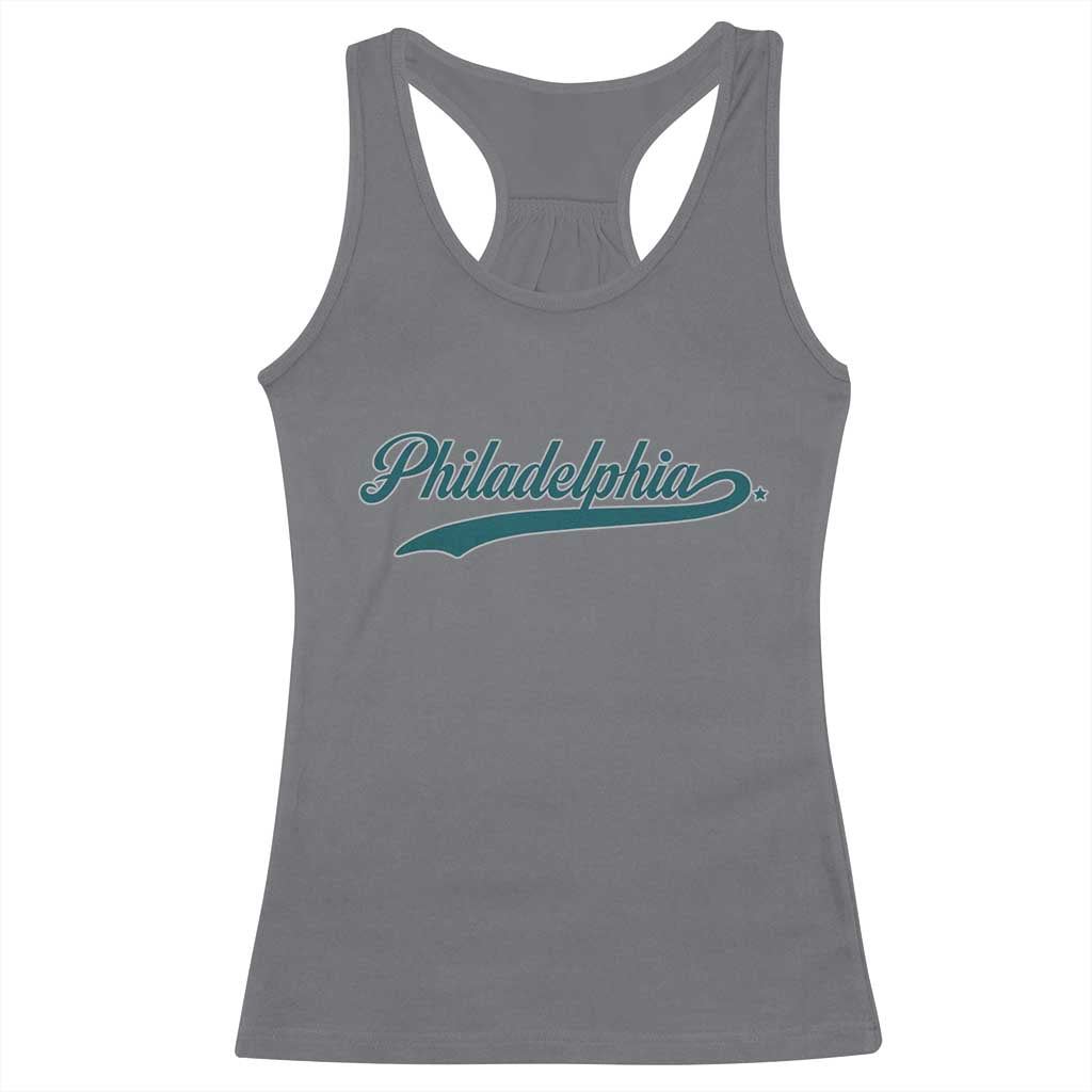 Philadelphia Racerback Tank Top Mascot Vintage Sports Name - Wonder Print Shop